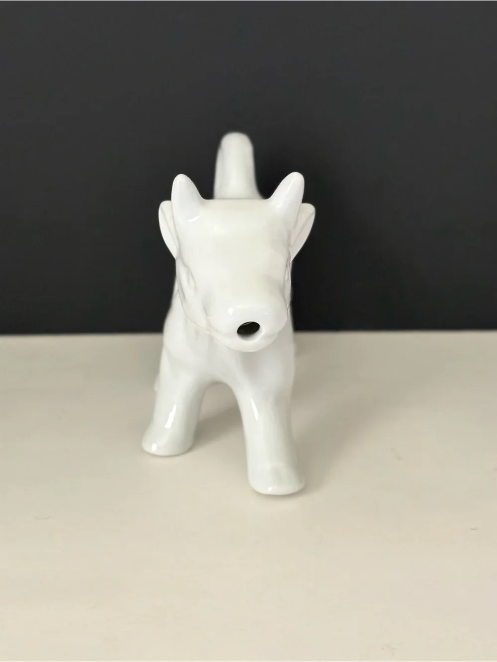 Vintage Pier 1 White Porcelain Cow Creamer Milk Pitcher Jug Farmhouse Country
